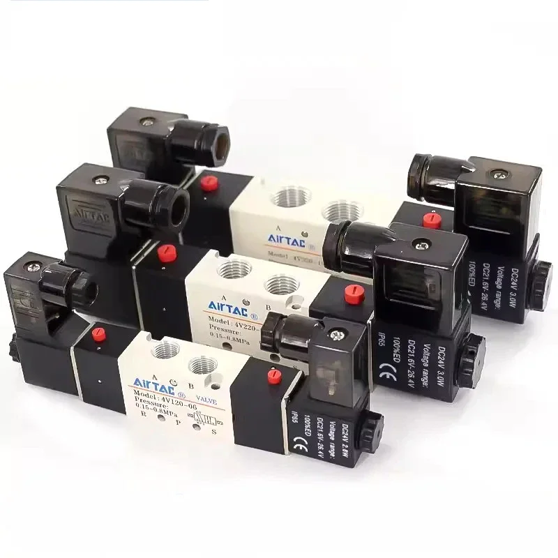 AirTAC 4V120-06 4V220-08 4V320-10 4v420-15 Электромагнитный клапан Воздушный Двухпозиционный