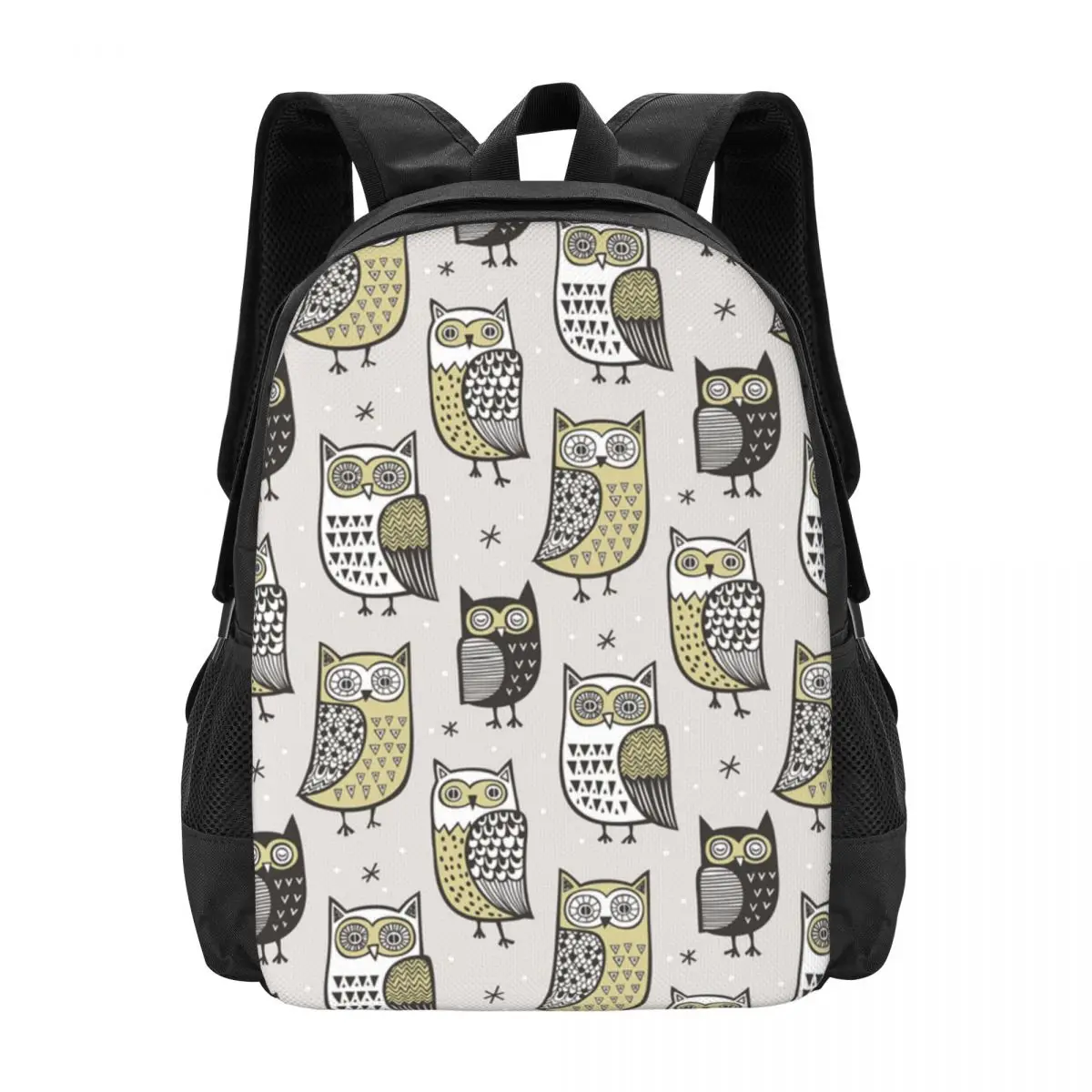

Owls Simple Stylish Student Schoolbag Waterproof Large Capacity Casual Backpack Travel Laptop Rucksack