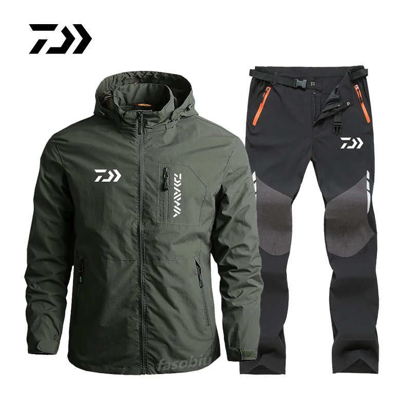 

Men's Spring Autumn Fishing Suit Waterproof Mountaineering Clothing Quick Drying Windbreaker Outdoor Sports Fishing Jacket