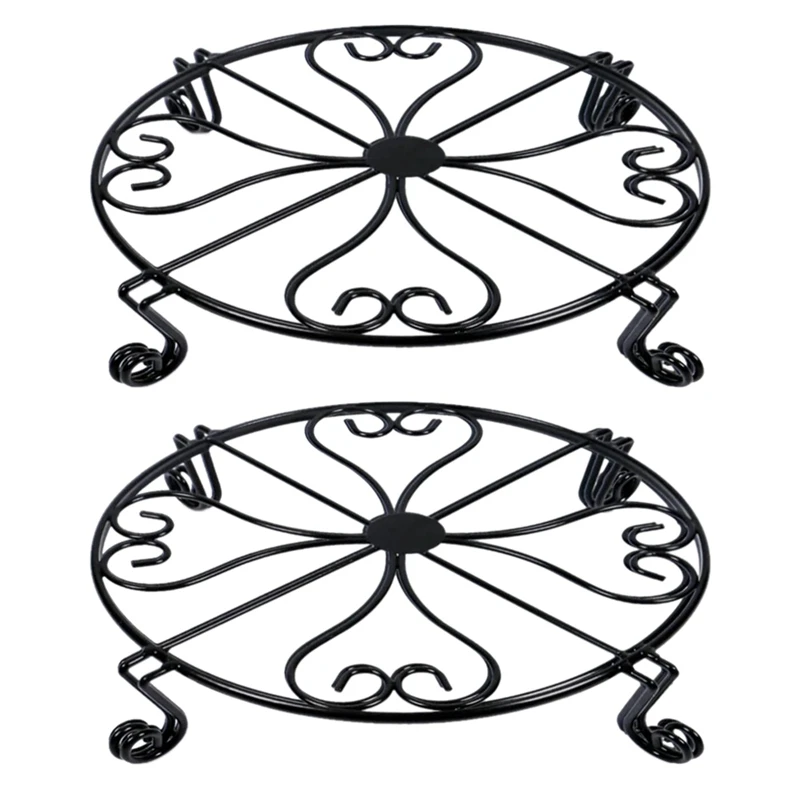 

2 Pcs Metal Octopus Flower Stand Floor Bonsai Stand Living Room Indoor Balcony Desktop Green Plant Flower Pot Stand