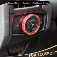 for ford ecosport 2018 2021 alumnium alloy car head light lamp switch button knob ring decoration trim sticker accessories