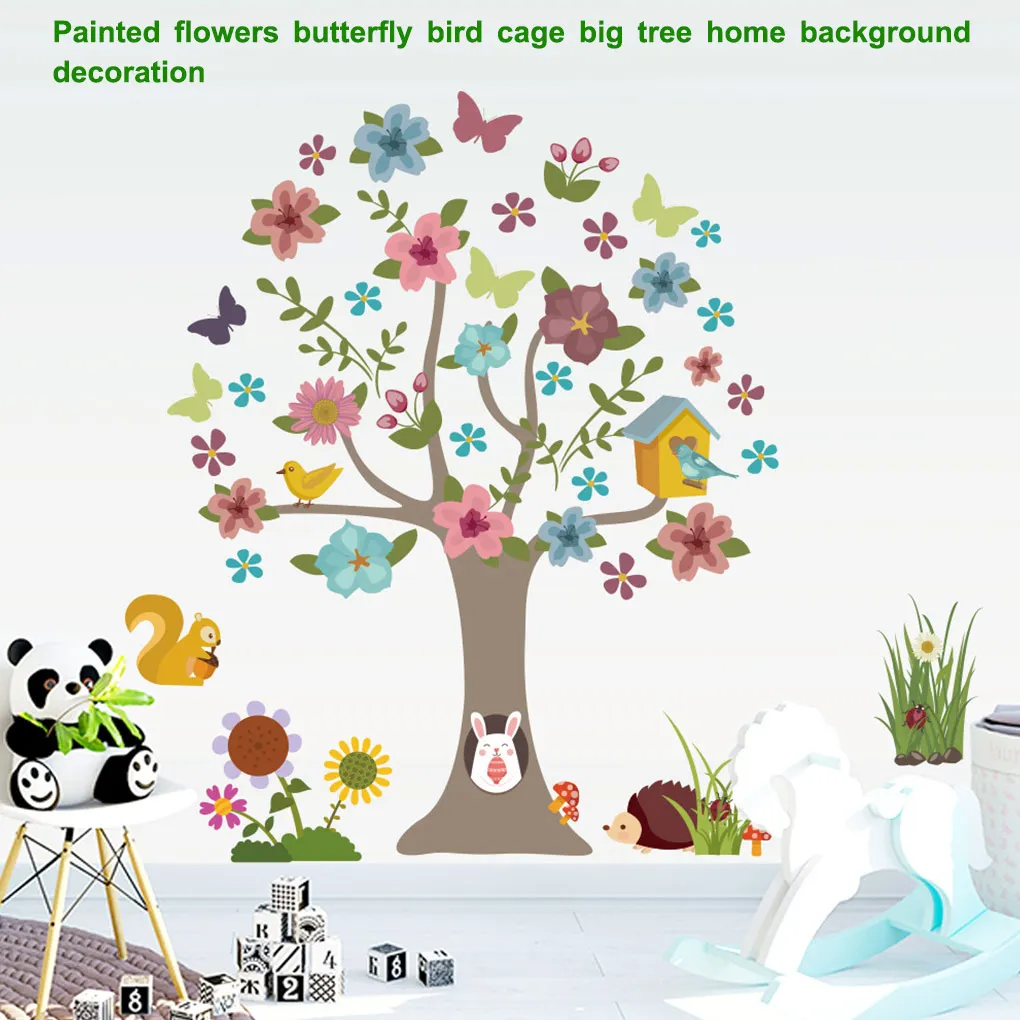 

2 шт., наклейки на стену в виде мультяшных цветов