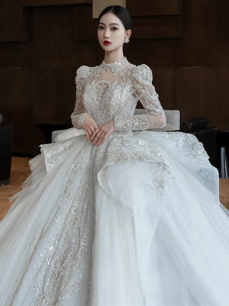 Свадебное платье с длинным рукавом в стиле ретро | Дом и сад