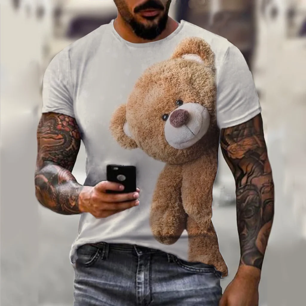

Men's T-shirt Sports T-shirt Men's Clothing Outdoor Summer Top 3D Printing Colorful Sleeve Casual Running Oversized T-shirt