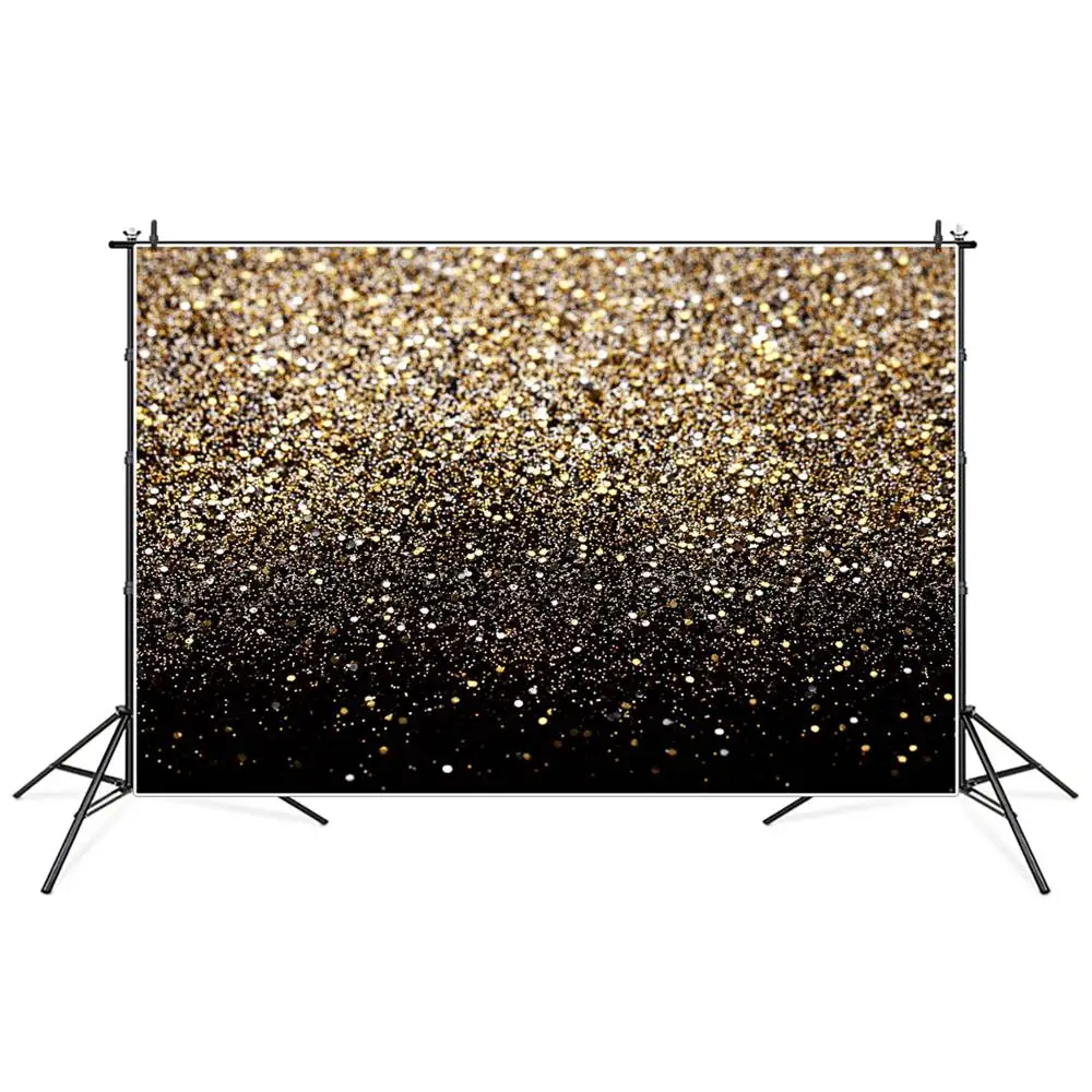 

Golden Sequins Glitters Bokeh Photography Backgrounds Luxury Wedding Decoration Anniversaire Party Home Studio Photo Backdrops