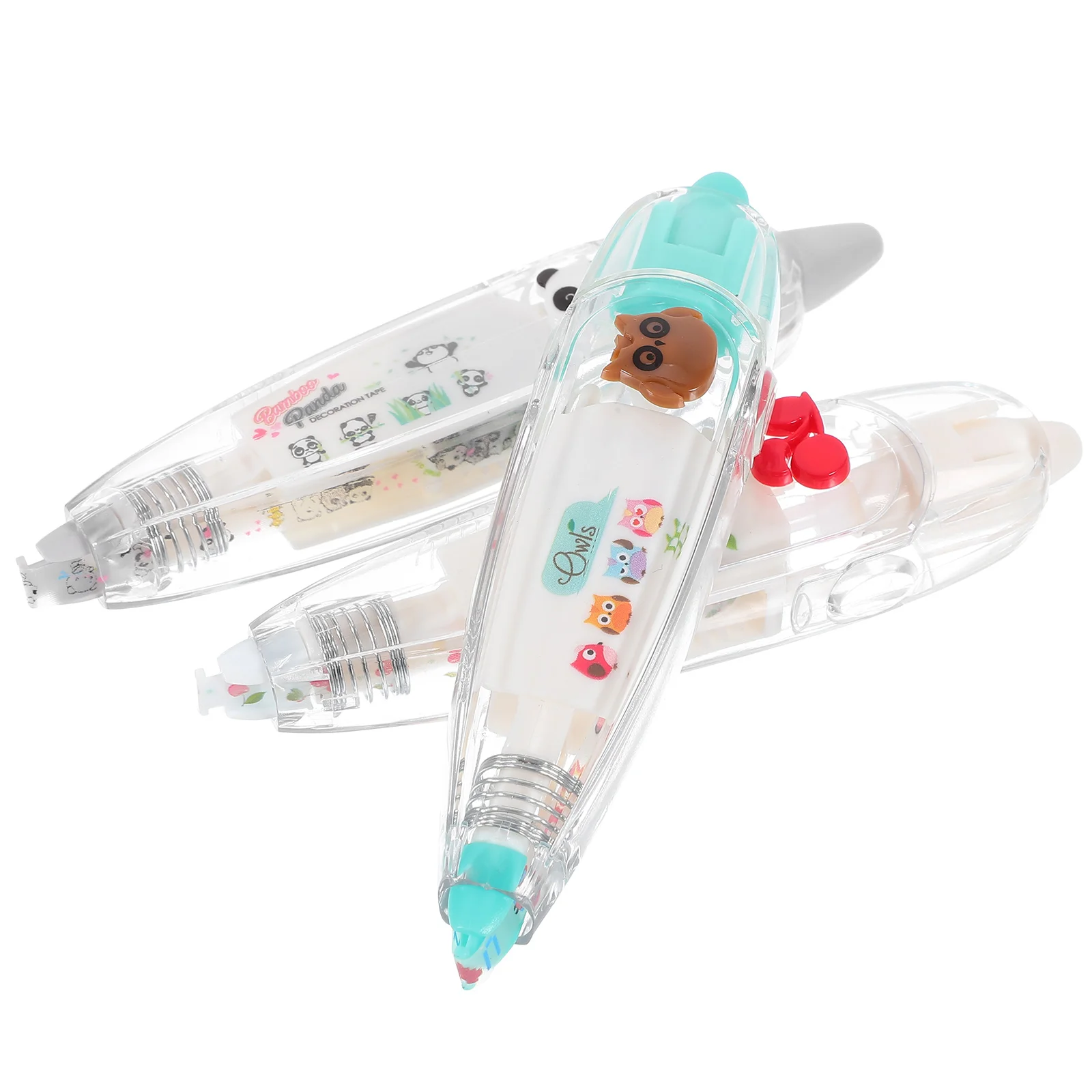 

3 Pcs Decorative Tape Pen Cartoon Press DIY Puppy Alteration Plastic Correction Pattern Girl