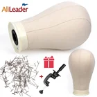 Голова-манекен для наращивания волос, холщовая для создания париков для демонстрации волос, бежевого цвета, 2122232425 дюймов