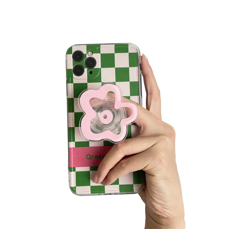 creative solid color small flower phone holder bedside grip tok holder handy hülle phone holder lazy mobile accessorie free global shipping