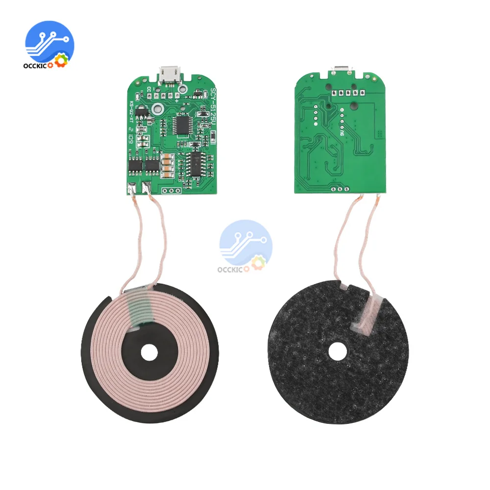 MICRO-USB TYPE-C 5V 9V 5W 10W 15W Быстрая Зарядка Qi беспроводной модуль передатчика зарядного
