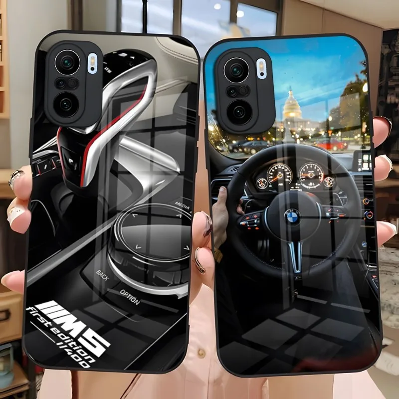 

BMW Sports Car Phone Case Glass Design For Xiaomi Redmi Note 13 10 10T 11i 11T 11 9 8 11S Poco X3 M4 F3 Pro Covers