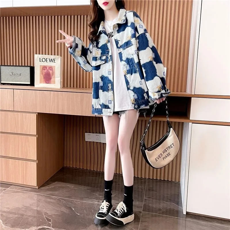 Женская джинсовая куртка Y2k маленькая из денима в Корейском стиле новый дизайн 2024