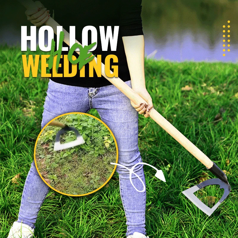 Handheld Hollow Hoe Thickened Manganese Steel Agricultural Weeding Hoe Planting Vegetable Gardening Loosening Soil Weeding Tools
