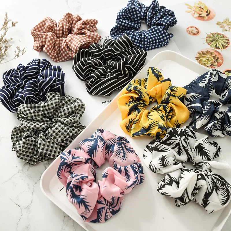 

Korean Coconut Tree Hair Circle For Women 2022 Girls Simple Elastic Hair Bands Headwear Fashion Geometric Hair Accessories Gifts