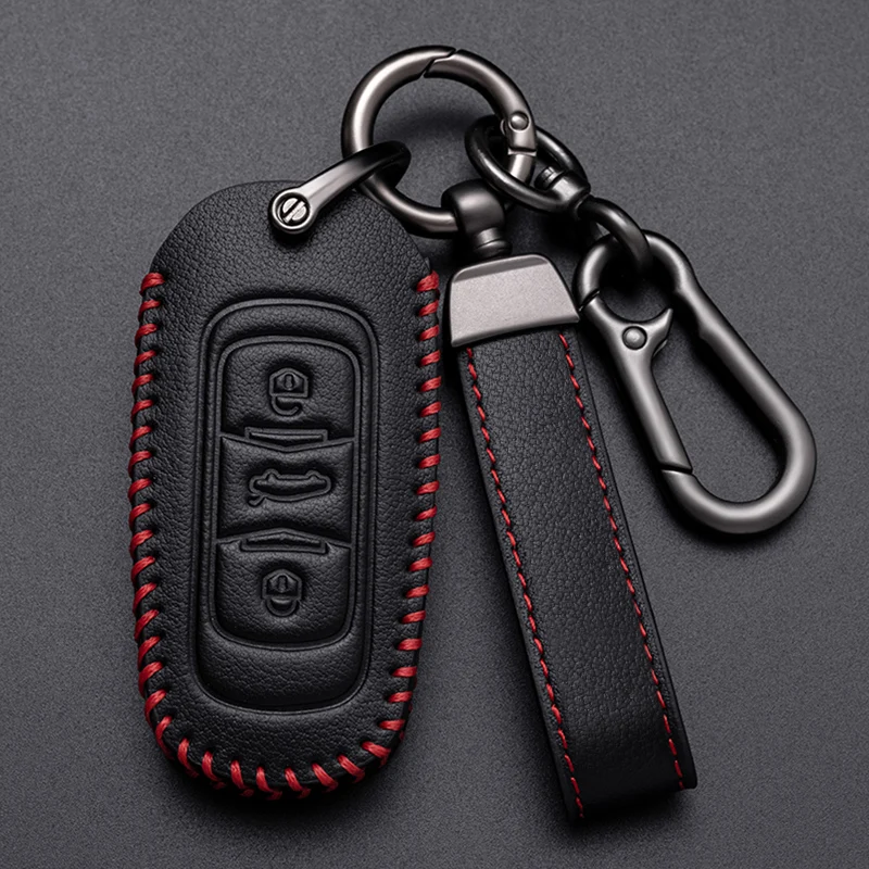 

Чехол из воловьей кожи для автомобильного ключа с дистанционным управлением, чехол-держатель для Geely Atlas Boyue NL3 X6 EX7 GX7 SUV GT GC9 Emgrand X7 Borui