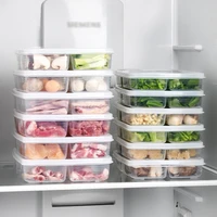 four compartment box kitchen storage box food container refrigerator preservation side dish meat storage organization