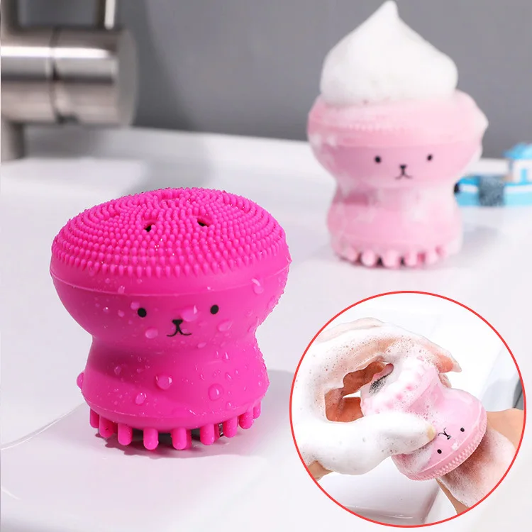 

Soft Silicone Facial Cleansing Brush Cleanser Octopus Shaped Facial Pore Cleaner Exfoliating Scrub Face Wash Brush