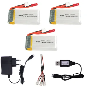 7.4V 1200mAh 2S 803063 30C Lipo battery JST Plug with charger set for Yi zhang X6 H16 MJX X101 X102 RC toys Drone Spare Parts