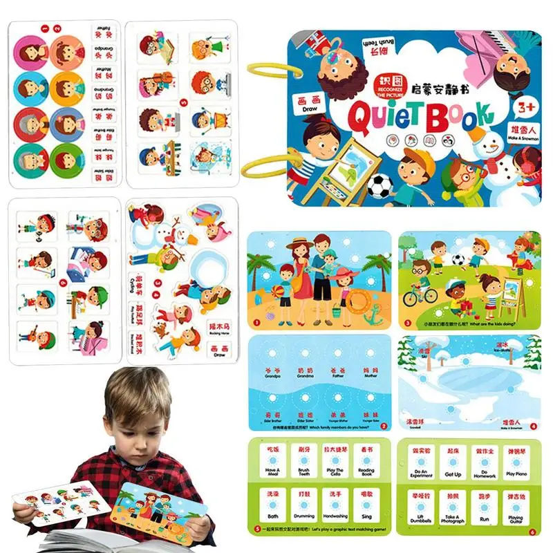 

Kid's Quiet Books Educational Toddler Sensory Toy Montessori Busy Book To Develop Learning Skills Sensory Educational Busy Book