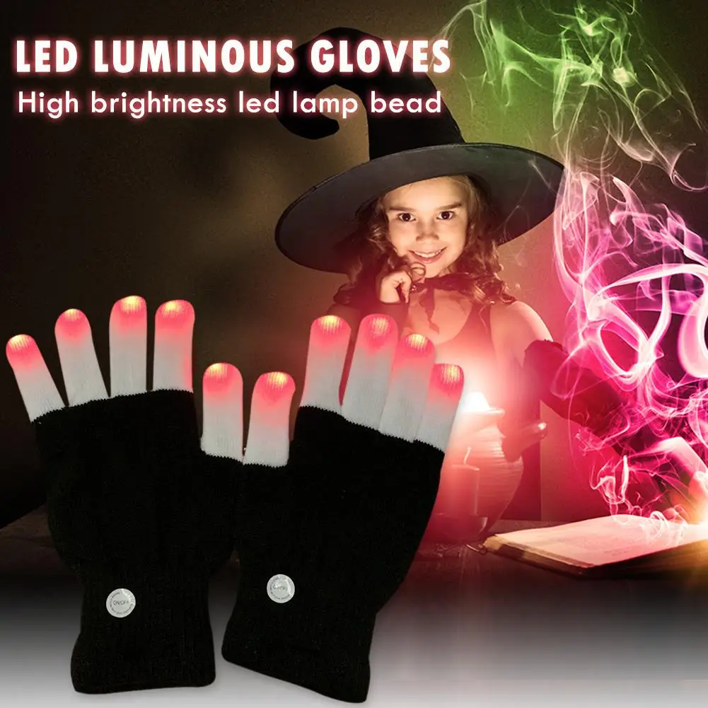 

Luminous Gloves Carnival Festival LED Gloves Fashionable For Stage Show Glowing Party Necessary Household Festival Gadgets