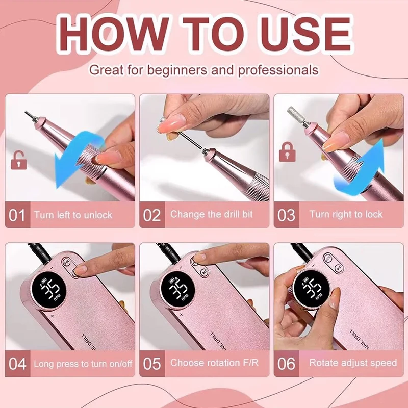 Машинка для аппаратного маникюра 35000 об./мин.