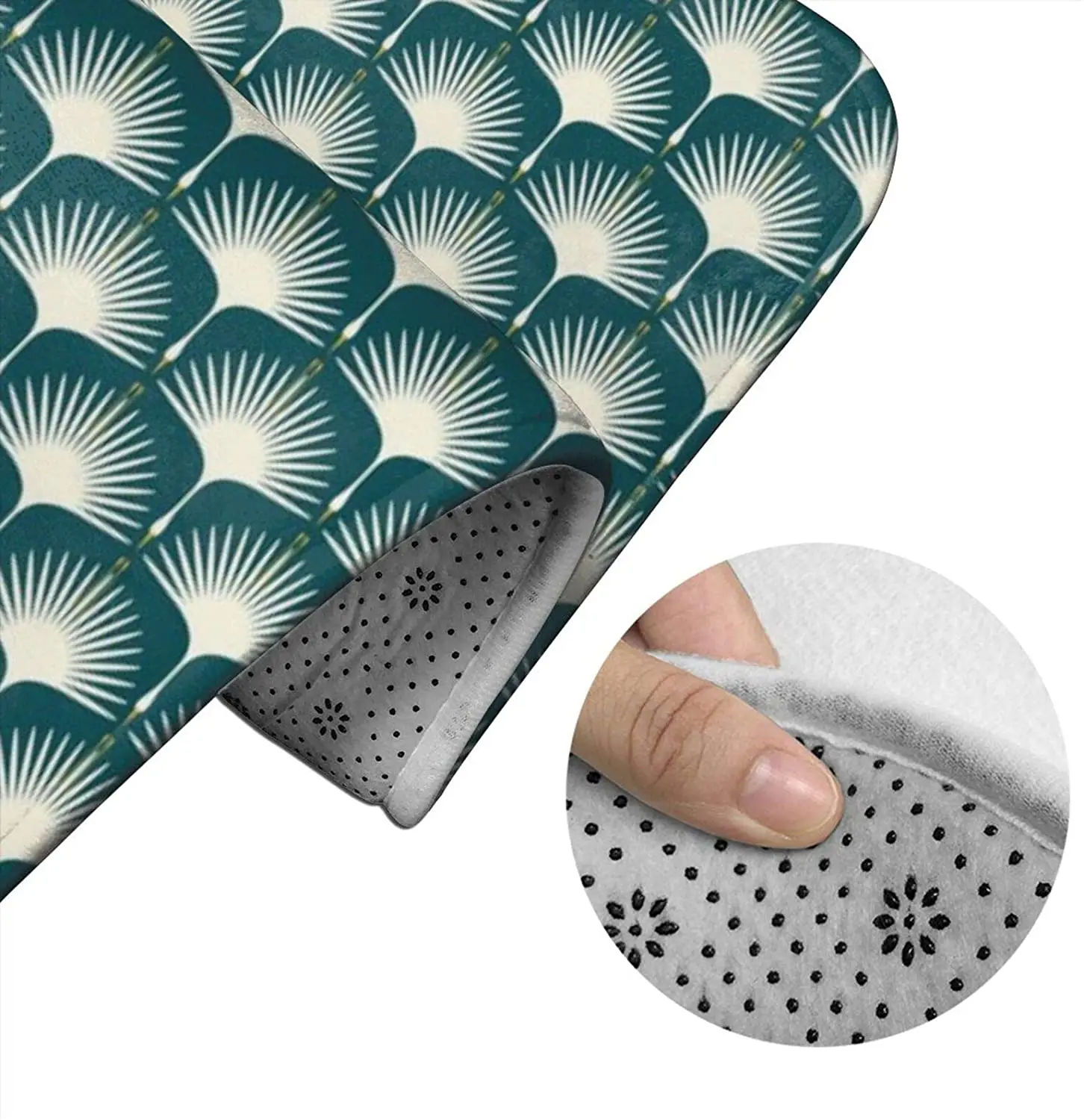 

Art Deco Swans Deep Te Bathroom Mat Sets 3 Piece Set Rugs Memory Foam Mat Set Toilet Seat Cover Bath mat Lid Cover