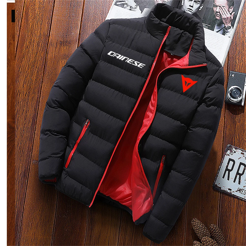 2022 novos homens parka outono inverno casaco sólido gola zíper fecho bolsos casual puffer quente jaqueta streetwear