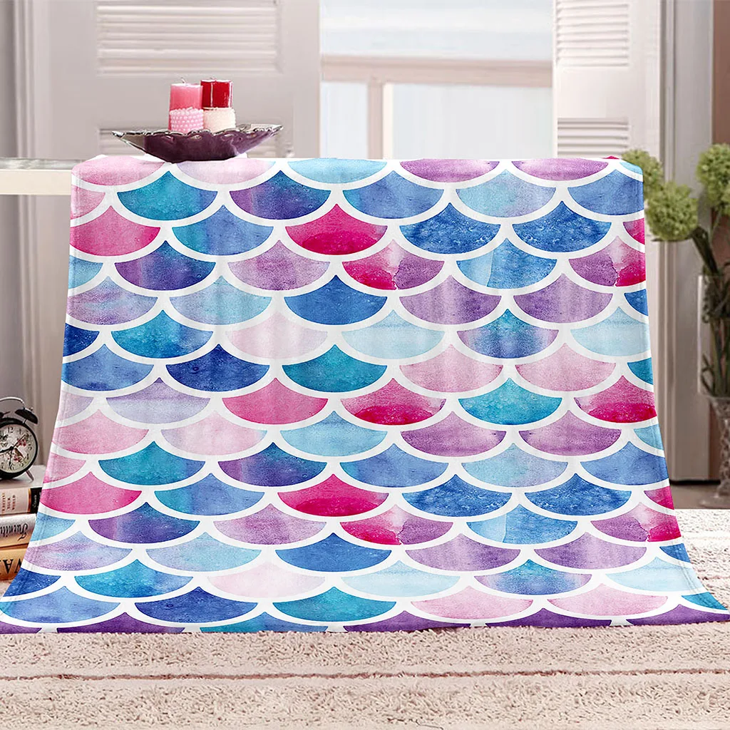 Фланелевое флисовое 3D одеяло HUANZHUANG с цветовым принтом детское для девочек