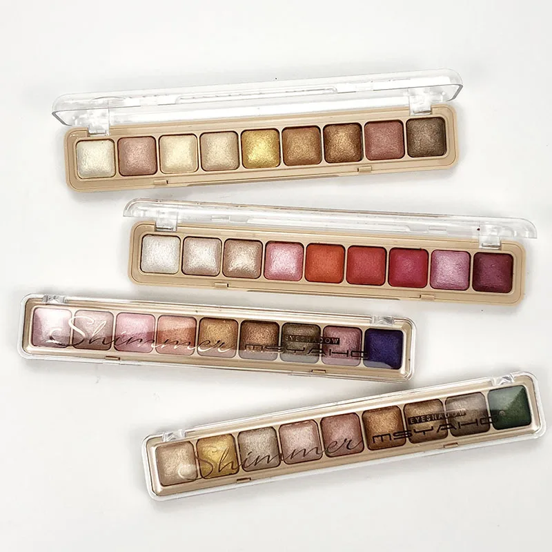 

1Pc Eyeshadow Glitter Matte Highlighter Long-lasting Easy To Wear Beauty 9 Colors Shimmer Eyeshadow Palette Makeup Tools