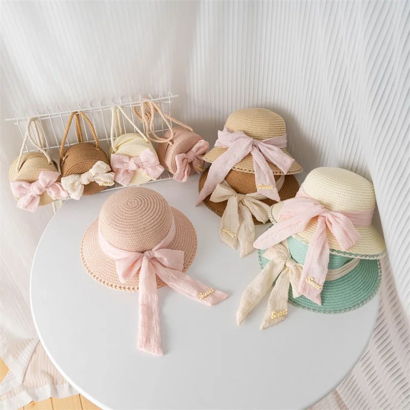 Детская шляпа круглая сумка комплект из двух предметов летняя рыбацкая для