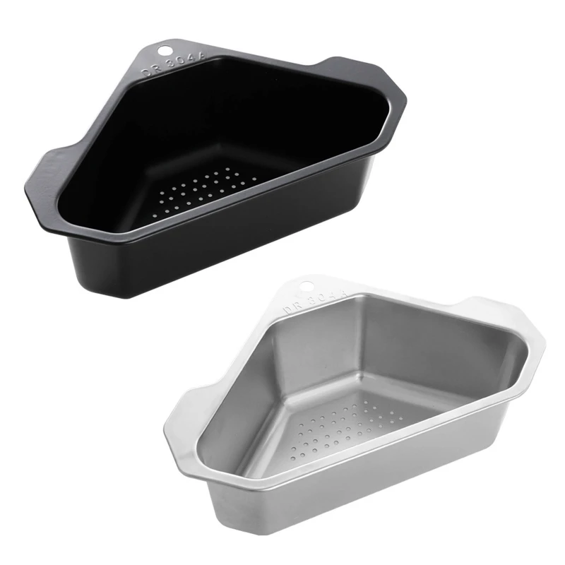 

Kitchen Drain Rack Sink Corner Strainer Filter Food Catcher Garbage Waste Strainer Sponge Holder Metal Sink Organizer