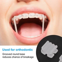 20 pcsbox dental orthodontic brackets ceramic grooved round base contour dentist materials dental accessories dentistry tools