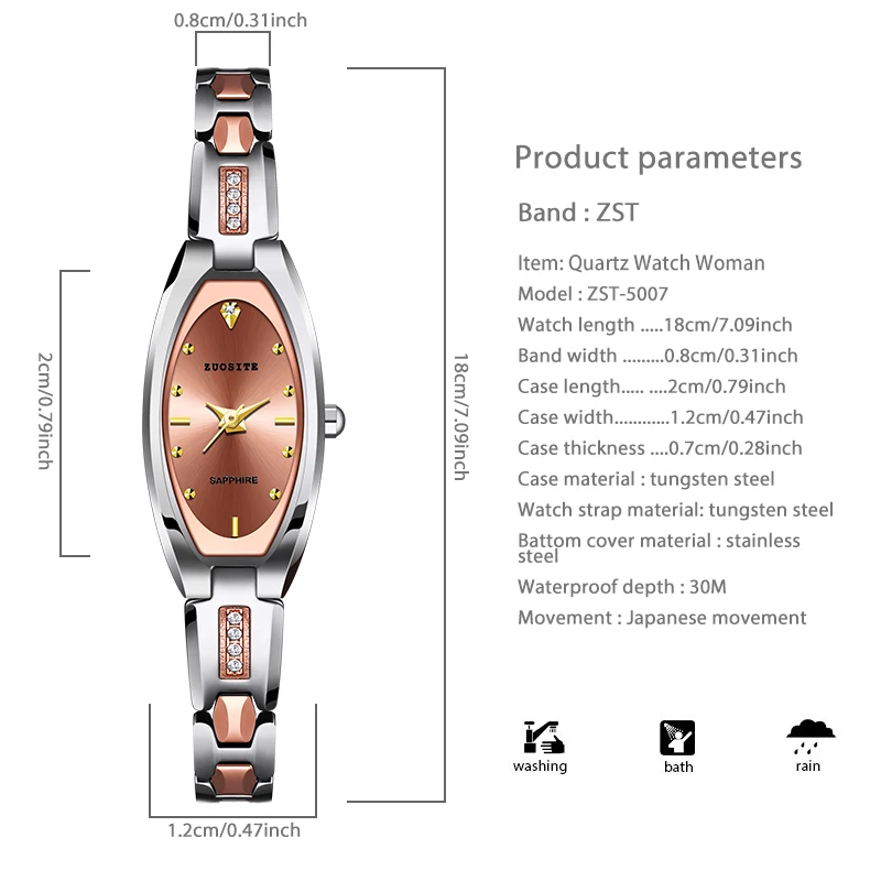 Luxury Brand Slim Watch Women Gold Original Quartz Hand Clock Girlfriend Gift Waterproof Elegant Steel Small Wristwatch Ladies