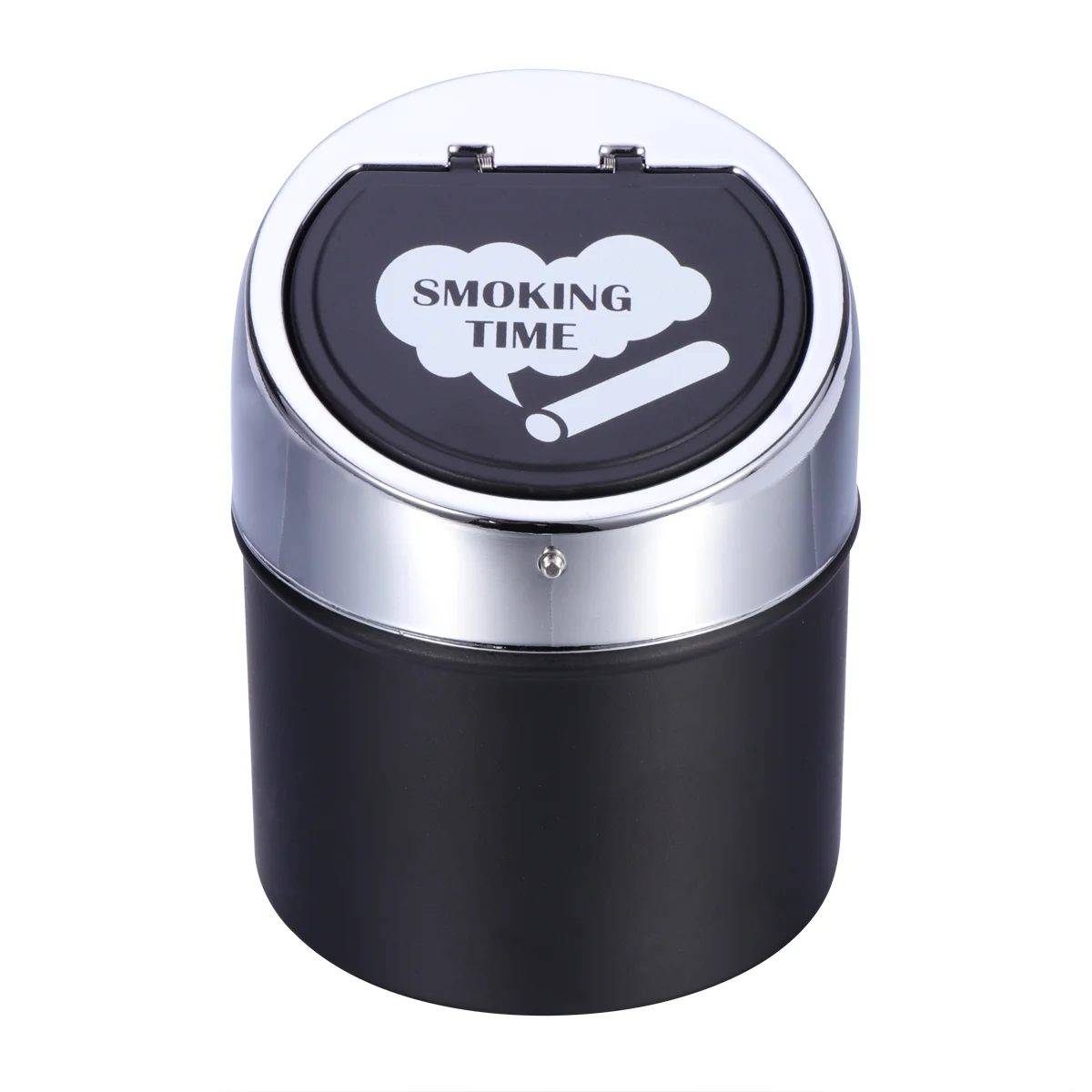 

1pc Ashtray Stainless Steel Desktop Holder Tray Ashtray with Lid for Bars
