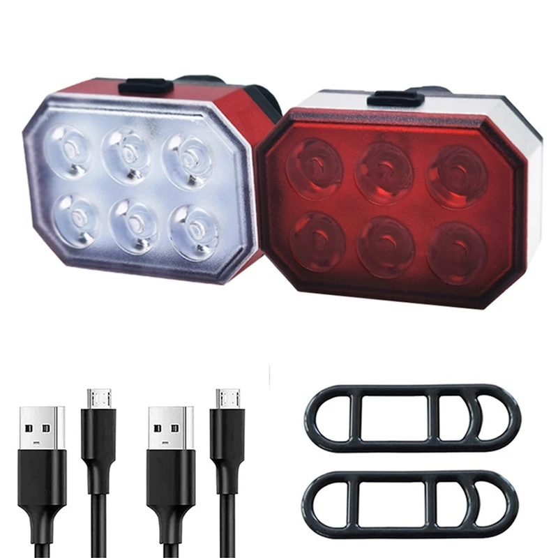 

2 шт., светодиодные передние и задние фонари для велосипеда