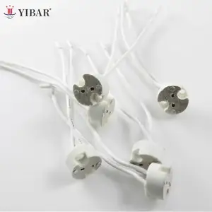 MR16 MR11 Holder G5.3 Ceramic Lamp Base Socket LED Halogen Light lamp holder with Wire Connector 10pcs