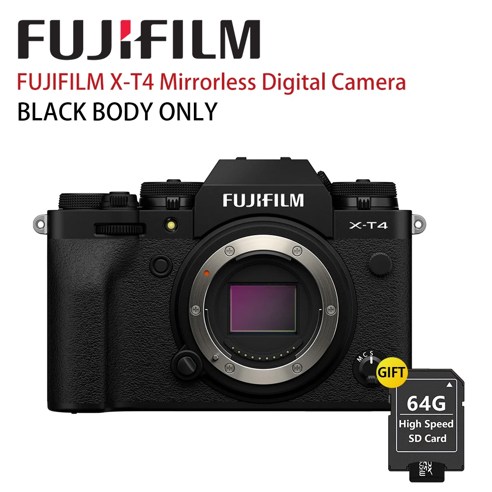 

FUJIFILM X-T4 Mirrorless Digital Camera (Body Only, Black / Silver)