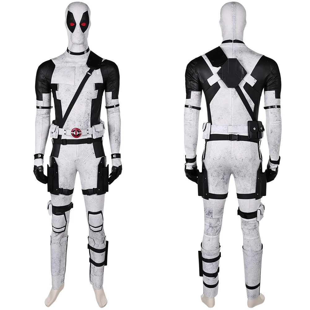 Костюм для косплея карнавальный мужской белое боди с маской из фильма X-Force костюм