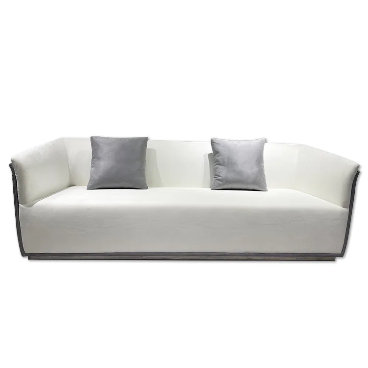 Трехместный диван для отдыха из позолоченной нержавеющей стали