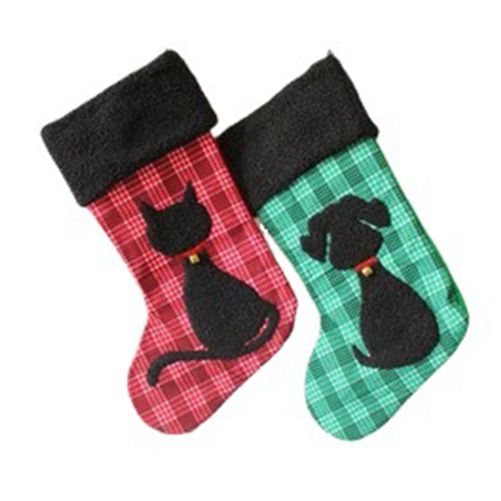 

Рождественские чулки для домашних животных, собак, кошек, прочные строительные украшения для рождественской елки