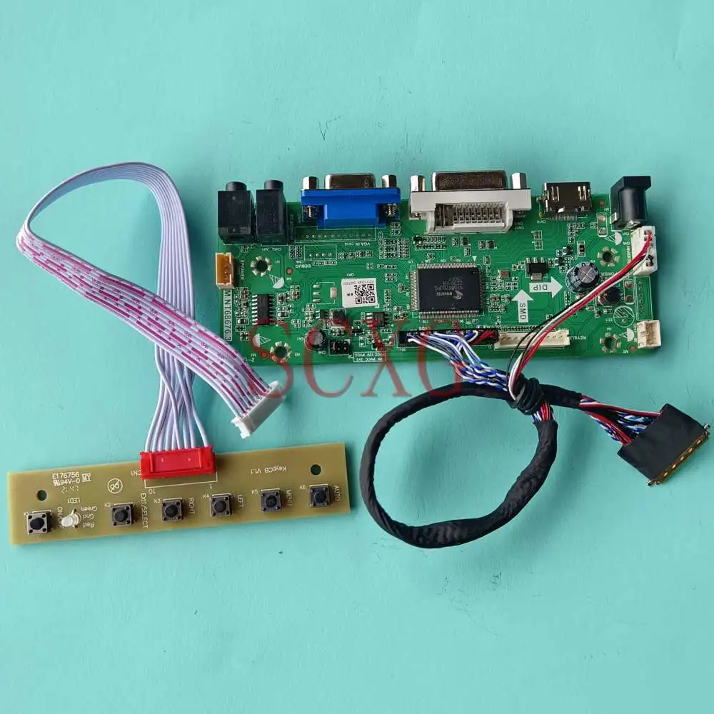 

DIY Kit For N156BGE-LB1 60Hz Laptops Panel 15.6" 40 Pin LVDS DVI VGA HDMI-Compatible 1366*768 Matrix LCD Controller Board