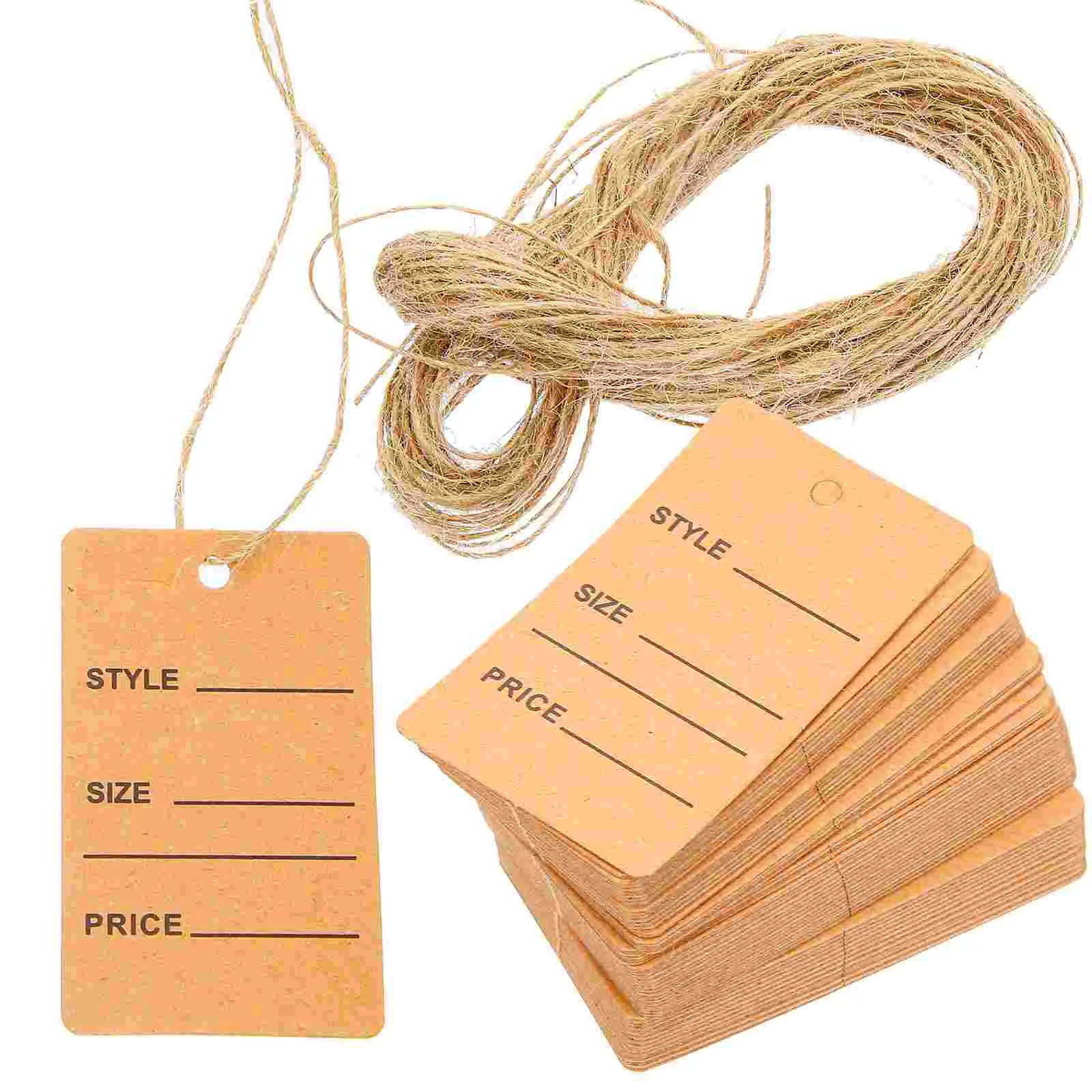 

200pcs Price Tags with String Clothing Price Tags Writable Paper Tags Label Tags
