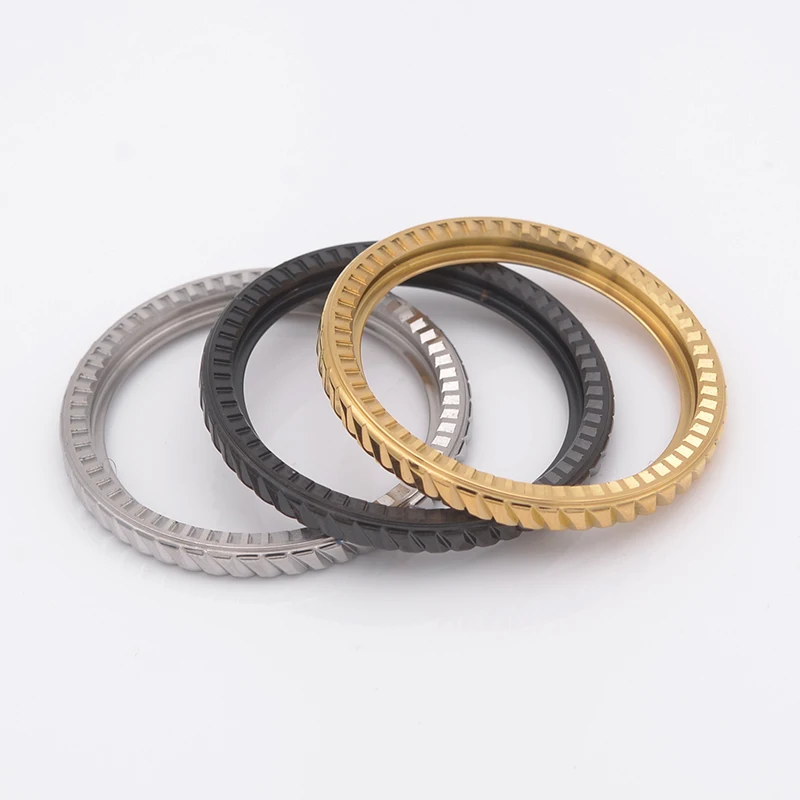 Золотистый серебристый черный косозубая шестерня чехол для часов стальное