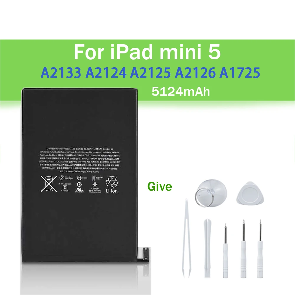 

Replacement Battery For iPad mini 5 5124 mAh Tablet Bateria with Free Repair tool kit Free Shipping