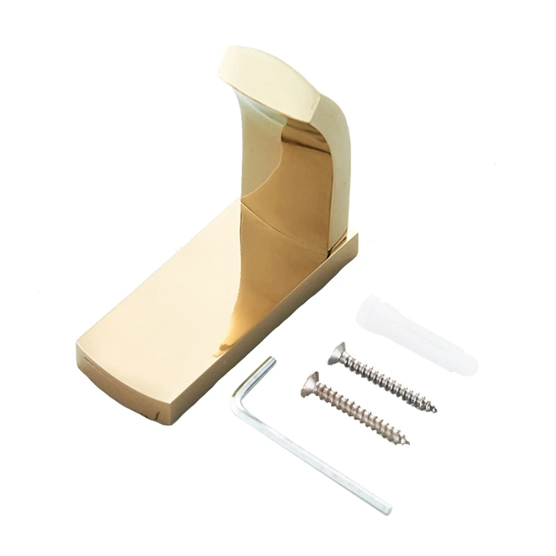 

Wall Single Hooks Brass Metal Coat Hooks Wall Mounted Hanger Modern Hat Towel Key Holder for Bedroom Bathroom Kitchen