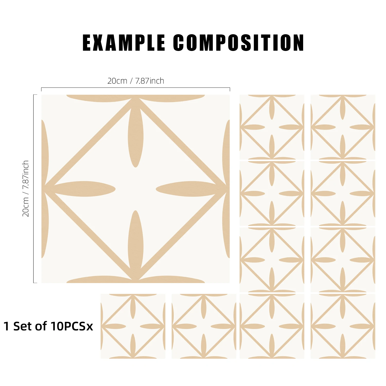 

Геометрические стикеры для плитки 10 шт.