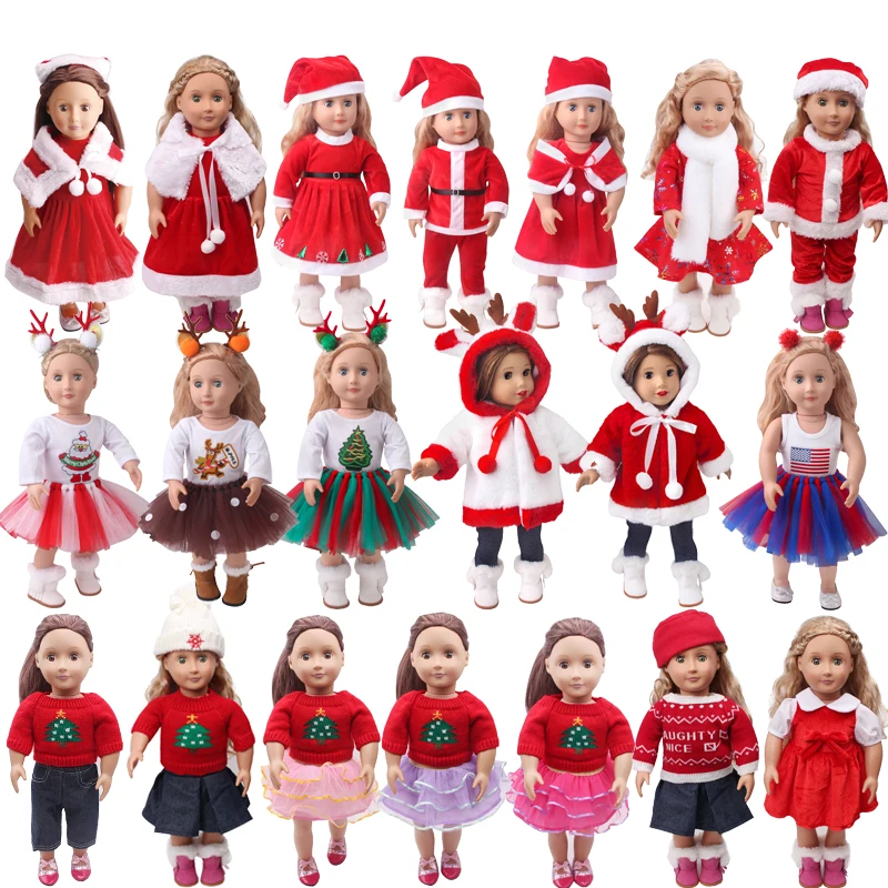 

25 Style Christmas Suit Fit For American Girl Doll Clothes 18-inch Doll,Christmas Girl Gift(only sell clothes)