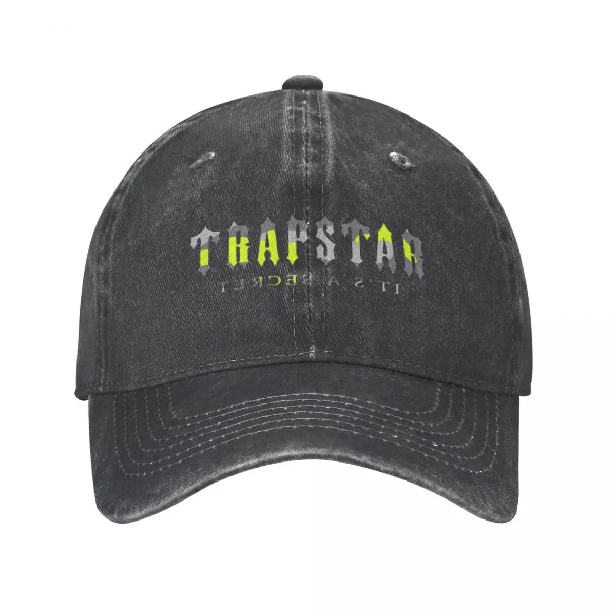 

Vintage Trapstar London Brand Baseball Cap Unisex Style Distressed Denim Snapback Hat Outdoor Activities Adjustable Hats Cap