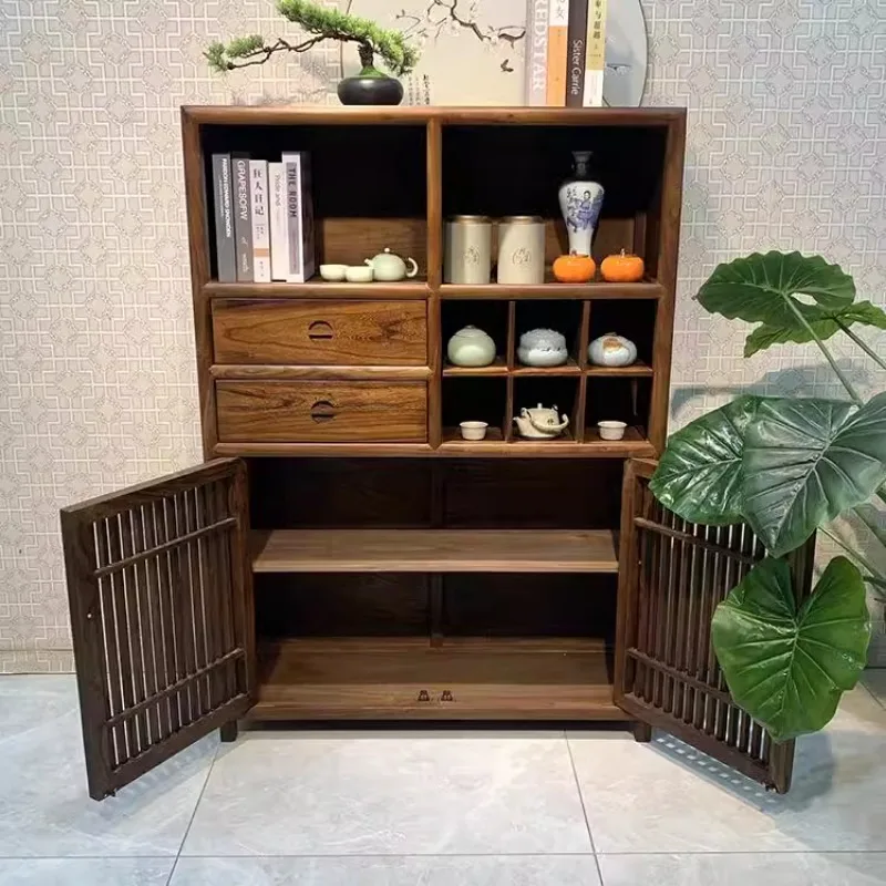 Старый вяз Богу каркас из цельного дерева новый китайский чайный шкаф полка для