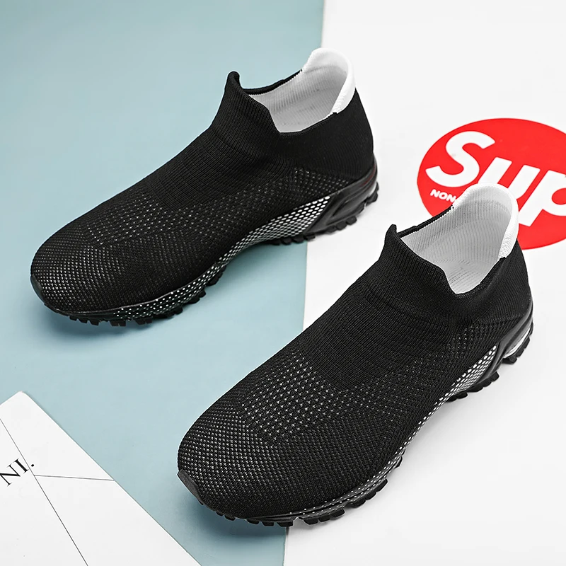Men's Sneaker Knitted Tennis Shoes Comfortable Men Walking Shoes Man Design Shoe Sneakers Male