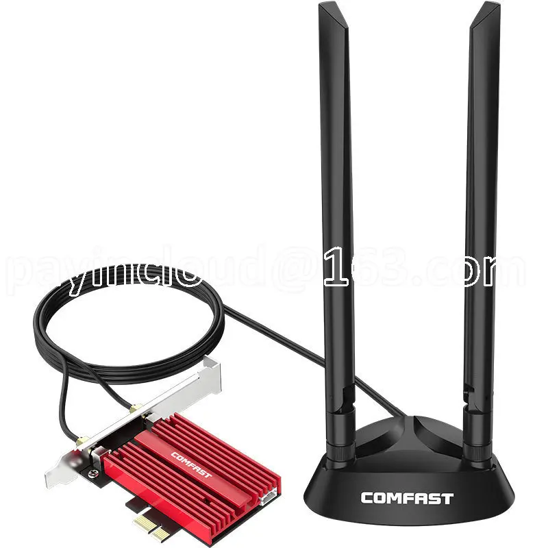 

CF-AX181PLUS WiFi6E Gigabit Tri Band 3000M High-power Wireless Network Card PCIE Interface Network Card